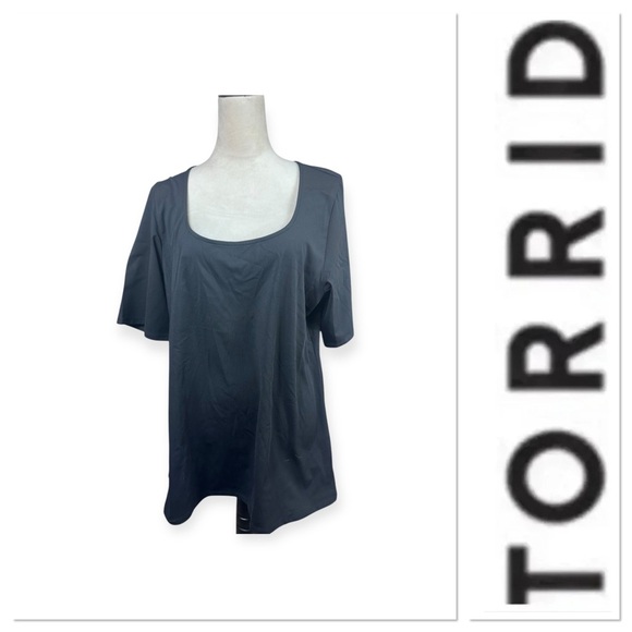 NWT Torrid scoop neck sculpting knit deep black top size 3-3X/22-24 - Picture 1 of 10